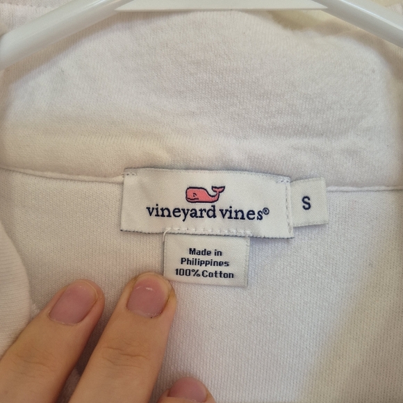 Vineyard Vines White American Flag Quarter-Zip Pullover – Size Small - Picture 3 of 4